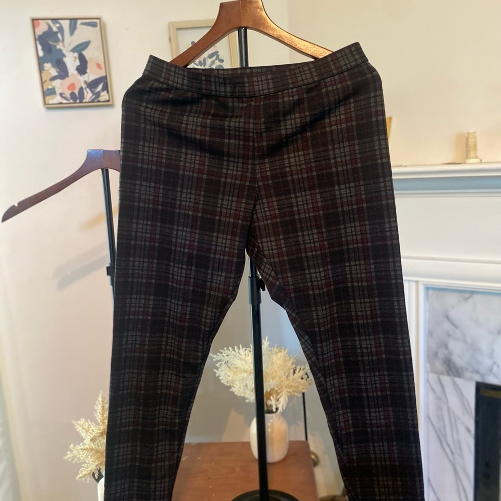 Black and Gray Checkered Trousers Tailored Fit